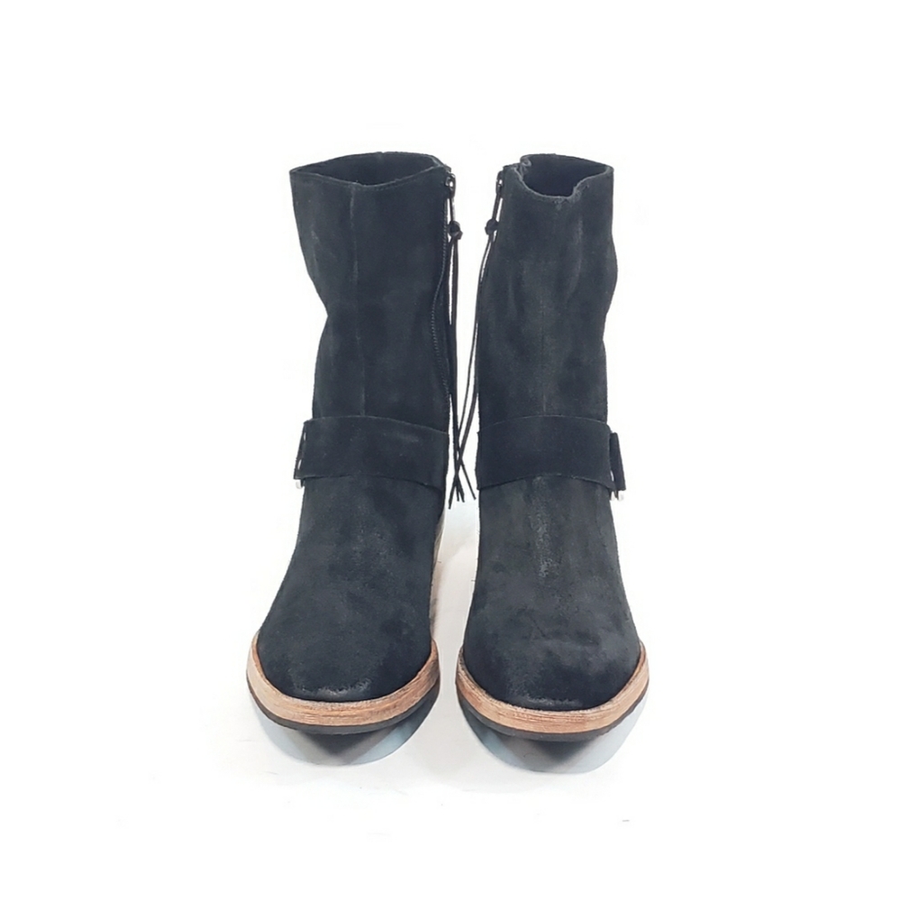 Free People Vienna Ankle Boots Harness Black Suede - Picture 3 of 9